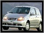 Hatchback, Srebrny, Chevrolet Kalos